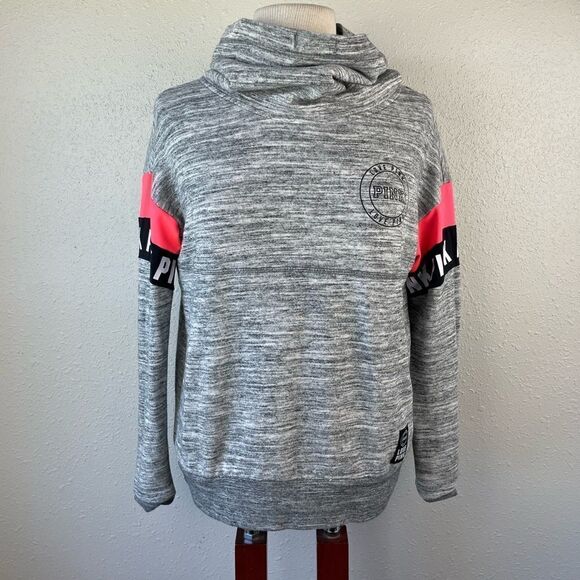 Pink Cowl Neck Sweatshirt Size XS EUC - Picture 1 of 7